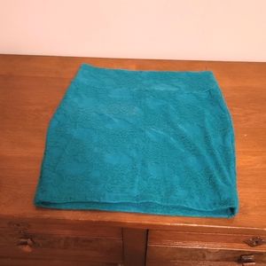 Charlotte Russe Teal Floral Skirt